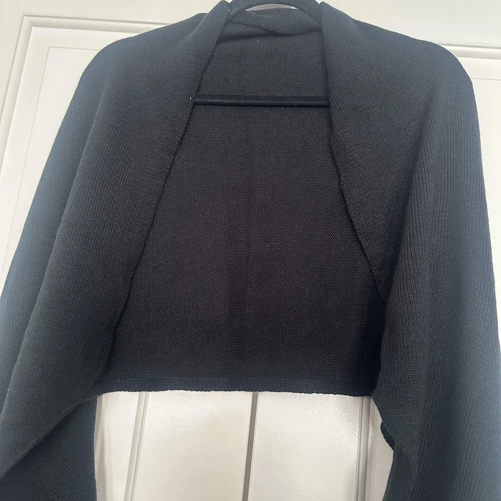 Mud Pie Scarf Womens‎ One Size Black Knit Pom Pom Faux Fur Wrap Shawl Winter